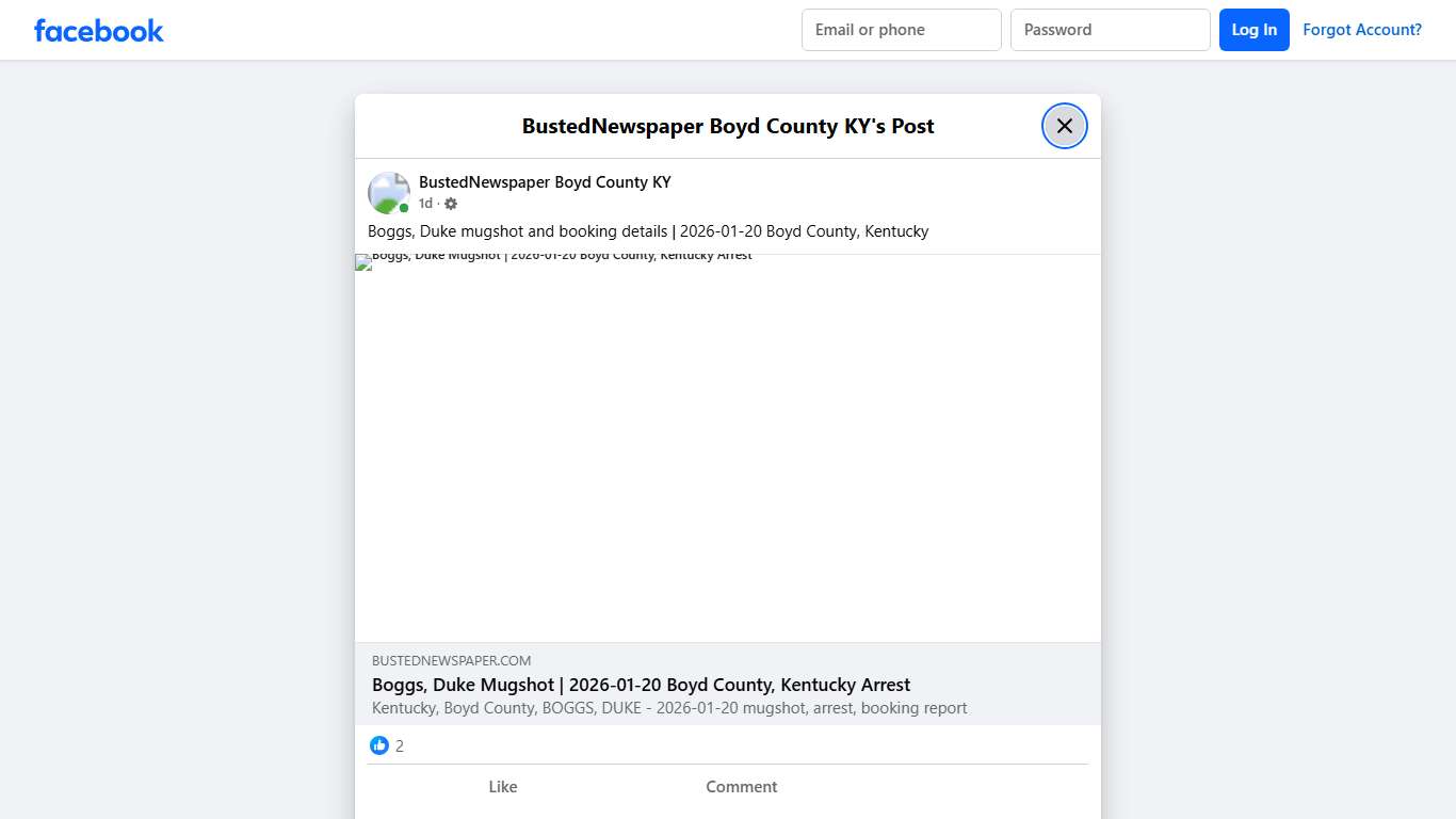 Boggs, Duke mugshot and... - BustedNewspaper Boyd County KY | Facebook